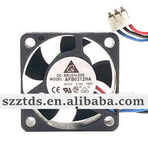 德尔塔AFB0312HA 3010 30毫米3厘米12V 0.15A静音风扇2/3线30x30x10mm毫米滚珠轴承驱动变频器冷却风扇冷却器 - Product Image 1