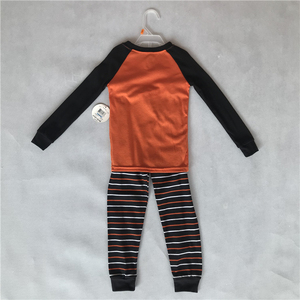 Ventes en gros de pyjamas pour enfants garçons, manches longues, col rond, coton, vêtements de marque, lots en stock - Product Image 5