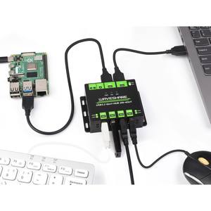 <span class=keywords><strong>Hub</strong></span> <span class=keywords><strong>USB</strong></span> de qualité industrielle Waveshare, étendant 4 ports <span class=keywords><strong>USB</strong></span> 3.2, commutables, double hôte, protection ESD, protections multiples, en stock - Product Image 5