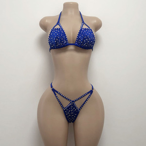 도매 맞춤 여성 비키니 탑 볼룸 레오타드 나일론 스판덱스 이국적인 스트리퍼 의상 섹시 트레이닝 댄스웨어 - Product Image 3