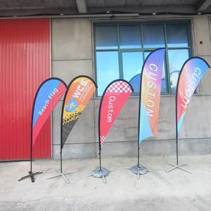 Publicidad personalizada Banderas de plumas Logotipo personalizado Texto Swooper Bandera Señales comerciales <span class=keywords><strong>para</strong></span> agentes inmobiliarios de Casa Abierta - Product Image 4