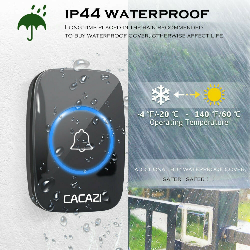 A10 Wireless Waterproof Doorbell 300m Range Plug Home Intelligent Door Bell Chime