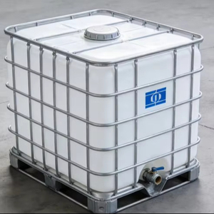 Réservoir IBC en HDPE de <span class=keywords><strong>1000</strong></span> L, <span class=keywords><strong>conteneur</strong></span> en <span class=keywords><strong>plastique</strong></span> de qualité alimentaire, avec <span class=keywords><strong>palette</strong></span> en acier pour le stockage et le transport d'eau, de produits chimiques et d'huile, vente en gros - Product Image 1