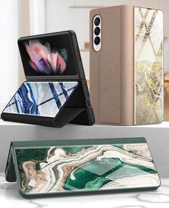 Funda de teléfono con espejo de mármol para <span class=keywords><strong>Samsung</strong></span> Galaxy <span class=keywords><strong>z</strong></span>, carcasa plegable 4, funda de pu para teléfono Galaxy <span class=keywords><strong>z</strong></span> fold 3 con soporte Invisible - Product Image 2