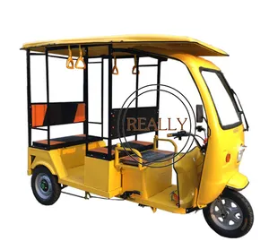 Triciclos eléctricos OEM, motocicleta de 3 ruedas para pasajeros, Rickshaw, Taxi, Tuk, con Panel Solar