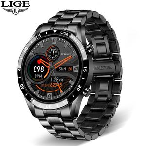 LIGE, reloj inteligente de negocios de lujo para hombres maduros, moda para hombres, llamada Bluetooth, relojes impermeables para hombres, reloj inteligente deportivo para Fitness 2025 - Product Image 1