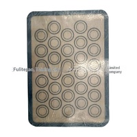 Tapis de cuisson rond pour macarons, résistant aux hautes températures, antiadhésif, compatible four, pour biscuits, 42*29.5cm