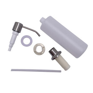 Dispensador de Jabón Minimalista para Montar en el Fregadero, Acero Inoxidable 304, Cabezal de Bomba Cepillado, Dispensador Manual de Jabón Líquido SD007 - Product Image 1