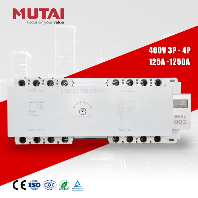 China Factory 2P 3P 4P AC ATS 100A 250A 400A 600A 630A 800A 1000A 1600A Generator Automatic Transfer Switch With Controller