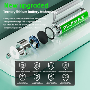 Bộ pin sạc dự phòng Lithium-ion <span class=keywords><strong>AA</strong></span> 1.5V PUJIMAX 4 trong 1, cáp sạc nhanh, cổng USB Type-C - Product Image 2