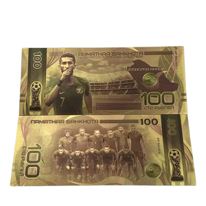 Billetes de Fútbol Mundial 2026, con Relieve a Doble Cara, Color Dorado, Cristian Star, Chapados en Oro de 24k, para Regalos - Product Image 5