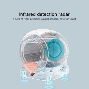 Vente en gros Vaisseau spatial Conception Grande Capacité Automatique Autonettoyant APP Télécommande Breveté Facile à Nettoyer <span class=keywords><strong>Litière</strong></span> pour Chat Pet - Product Image 4