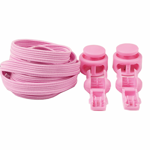 Lacci piatti in poliestere senza nodo con fermacorda in plastica, elastici e senza allacciatura per sneakers - Product Image 6