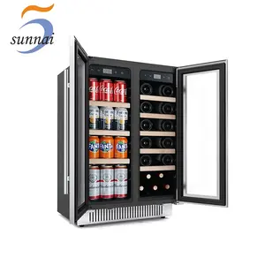Opzione all'ingrosso della fabbrica compressore a doppia zona Wine Bar birra refrigeratori per bevande