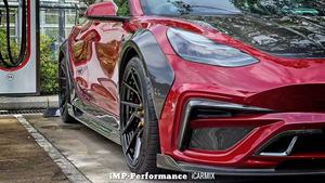 ชุดแต่ง IM Body Kit สำหรับ Tesla Model 3 - กันชนหน้าและหลัง, สเกิร์ตข้าง, ลิปหน้า HOOD, ดิฟฟิวเซอร์, และซุ้มล้อ - Product Image 2