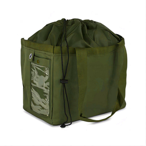 Square Custom Large Wash and Fold Industrial Commercial Hotel Nylon Laundry Bags Drawstring for <b>Clothes</b> with logo Strap - Product Image 2