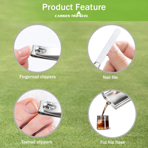 Juego <span class=keywords><strong>de</strong></span> Accesorios <span class=keywords><strong>de</strong></span> Golf Personalizado <span class=keywords><strong>de</strong></span> 8 Piezas con Set <span class=keywords><strong>de</strong></span> Manicura, Set <span class=keywords><strong>de</strong></span> Golf <span class=keywords><strong>de</strong></span> Alta Calidad, Set <span class=keywords><strong>de</strong></span> Petaca, Regalo para Hombres Golfistas - Product Image 3