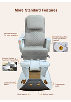 Collection de meubles de salon de couleur beige chaud Spa pour les pieds Massage Pédicure Chaise Whirlpool Caractéristiques réglables Matériau en fibre de verre