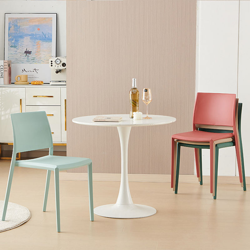 Contemporary Dining Chairs Stylish Foldable Plastic