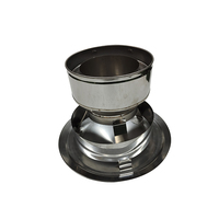 5 "métal couleur acier inoxydable Double paroi torsion serrure cheminée tuyau bouclier toit pluie bouchon/toit cheminée bouchon