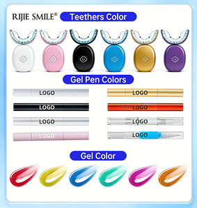 Kit Sbiancante per Denti Ricaricabile Wireless RIJIE <span class=keywords><strong>SMILE</strong></span> per Uso Domestico Sicuro, 32 Luci LED Blu e Rosse, Penna Gel Senza Perossido, Portatile e di Lusso - Product Image 5