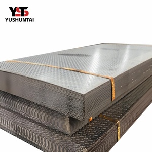 Struktur baja Non-slip Hot Rolled A36 berlian bulat cek kacang pelat baja karbon/pelat 2mm-3mm tebal Q235B Q345B - Product Image 6