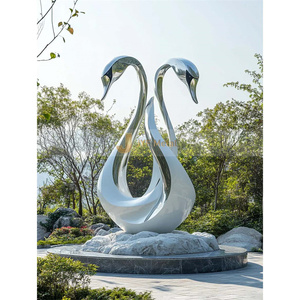 ANW5647 Sculpture d'art personnalisée en acier inoxydable sophistiqué Art déco Texture 304 Mettant en valeur l'excellence artistique pour un anniversaire - Product Image 5