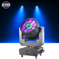 Lot de 12 projecteurs mobiles étanches IP65 40W RGBW avec zoom, effet Bee Eye, DMX512 pour scène