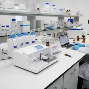 เครื่องล้างไมโครเพลท <span class=keywords><strong>Elisa</strong></span> ได้รับการรับรองมาตรฐาน CE ISO เพื่อความปลอดภัยด้านอาหาร สำหรับการตรวจจับสารพิษในอาหาร สารก่อภูมิแพ้ และเชื้อโรค อุปกรณ์ทดสอบในห้องปฏิบัติการ - Product Image 1