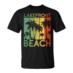 Camiseta premium Lakefront Beach Vibes con diseño de playa y lago de Florida - Product Image 2