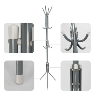 <span class=keywords><strong>Porte</strong></span>-vêtements multifonctionnel et minimaliste intégré du sol au plafond avec étagère <span class=keywords><strong>de</strong></span> rangement pour <span class=keywords><strong>porte</strong></span> et crochets - Product Image 3