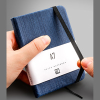 Carnets en cuir PU A7, logo personnalisé, mini carnet, planificateur, planificateur budgétaire