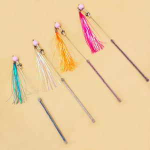 Nouveau jouet pour chat du fabricant, coloré, en papier froissé, avec pompon, plume et clochette, résistant aux morsures, outil d'entraînement pour chat, pour animaux de compagnie - Product Image 1