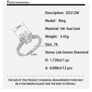 Anillo de compromiso perfeccionado Anillo de oro blanco de 18 quilates con diamante cultivado en laboratorio, el símbolo definitivo del amor moderno - Product Image 6