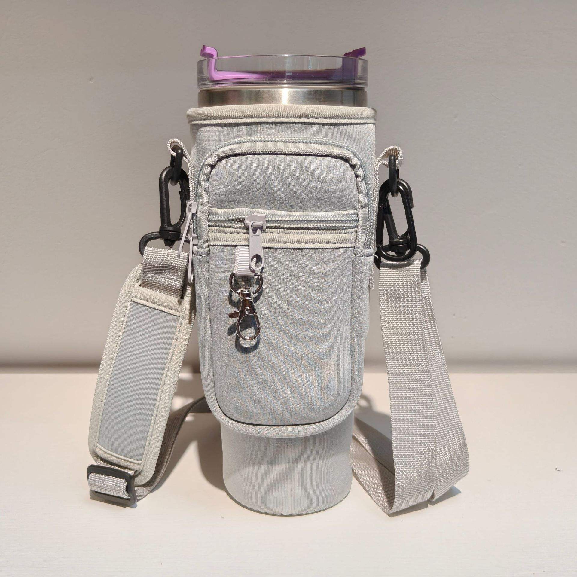 สีเทาอ่อน (พวงกุญแจ + ซิปคู่ + จัดส่งทันที)