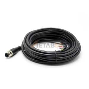 Câble M12 8 broches mâle A codé vers extrémité ouverte en pigtail, fil AWG24, ensemble de câbles de capteur industriel moulé, connecteur d'actionneur de signal - Product Image 1