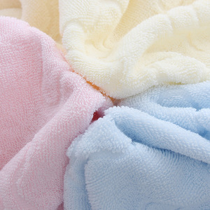 Bath Towel 70x140 Cm Fluffy Cotton Rectangle Yellow Pink Blue Machine Washable - Product Image 1