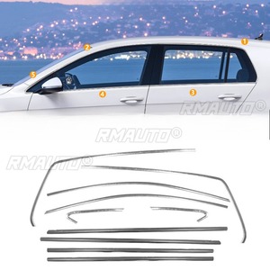 Bande décorative pour fenêtre de voiture, cadre de porte extérieur en acier inoxydable pour Volkswagen Golf 6 2008-2013, Kit carrosserie, accessoires de voiture - Product Image 4