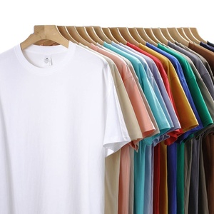 T-shirt en coton pour homme de haute qualité, <span class=keywords><strong>poids</strong></span> <span class=keywords><strong>lourd</strong></span>, tricoté, coupe classique, personnalisé, 180 g/m², col rond, sérigraphie, respirant - Product Image 1