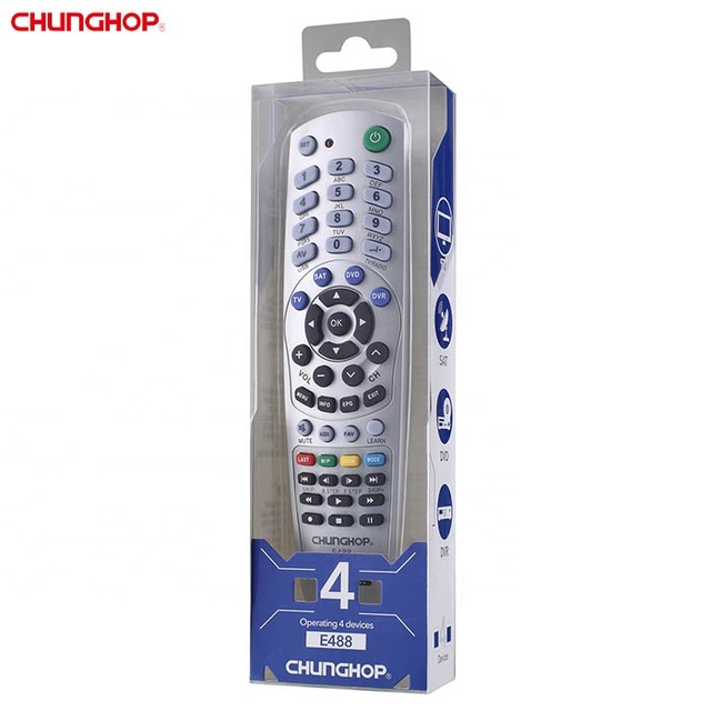 49 Buttons E488 Smart 4 in 1 Universal Ir Remote Control Learning Code for SAT DVD DVR TV Remote Control