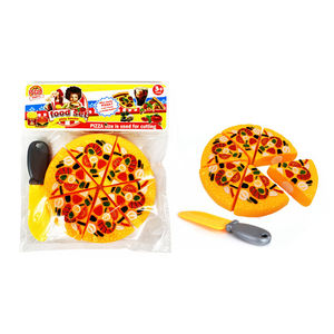 Ensemble de jeu de découpe de pizza en 6 tranches avec couteau d'imitation, jouets alimentaires simulés pour enfants, apprentissage des fractions, cadeau pour tout-petits - Product Image 3