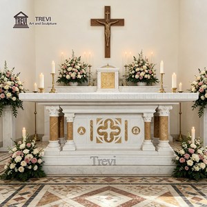 TREVI - <span class=keywords><strong>Altares</strong></span> Principales de Iglesia de Mármol Tallados a Mano de Alta Calidad Personalizados <span class=keywords><strong>para</strong></span> la Venta - Product Image 2