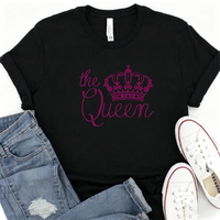 Nouvelle Couronne de Reine Personnalisée – Transfert Thermocollant en Strass pour Vêtements et T-shirts