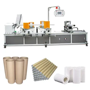 Tam otomatik Spiral Kraft karton kağıt tüp yapma makinesi kağıt tüp kesme kıvırma makinesi üreticisi
