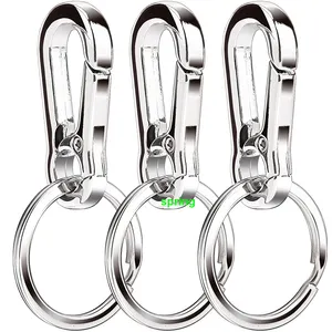 Metal Carabiner Clip Keyring Alloy Keychain Key Ring Chain Holder Organizer for Car/Key Finder