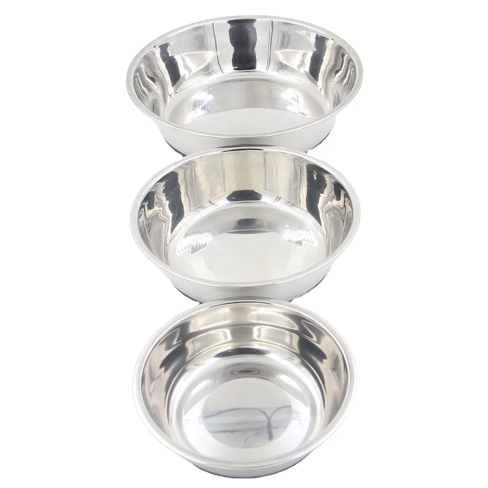 New Hot Sales 4 sizes Pet Cat and Dog Stainless Steel Bowl Bottom Silicone Non-slip Feeder