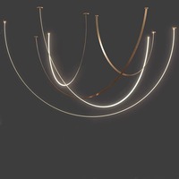 Lustre moderne personnalisé pour salon chambre à coucher lampara Led Chandelier
