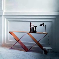 Table console haute en acrylique moderne arc-en-ciel sur mesure en gros, table d'entrée, longue table TV, table d'appoint avec revêtement UV