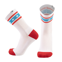 Chaussettes confortables de qualité supérieure, douces, respirantes, en pur coton pour hommes et femmes, chaussettes en coton biologique rembourrées, personnalisées