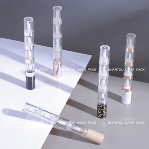 CAIYA Cute PETG Makeup Sample Trial Pack Tubes de brillant à lèvres Stack up Lip Tint Bottles 1ML Pen Shape Multi Layer Mini Lipgloss Tubes - Product Image 5